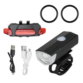 Biciclete Biciclete Lumina USB LED Reîncărcabilă Set de Munte Ciclu Fata Spate Faruri Lampa Lanterna