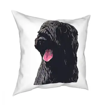 Briard Câine Negru Frumusete Pernă Acoperă Pernă Personalizată Pernă Acoperă