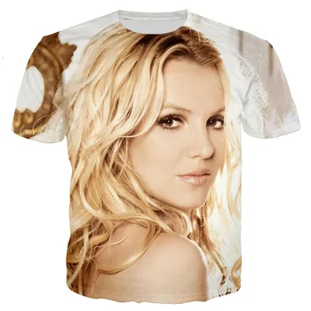 Britney Spears Bărbați/femei 2021 Noua Moda Cool 3D Britney Spears Imprimate T-shirt Casual Stil Harajuku Streetwear Hip Hop Topuri
