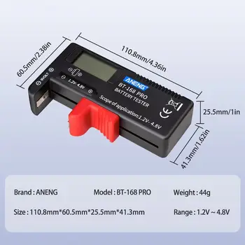 BT168 PRO Capacitate Baterie Tester pentru 9V 3.7 V AA 1.5 V AAA Cell C D 18650 Baterie