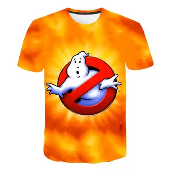 Băieți Și Fete Supradimensionat Tricou Old School Logo-ul de Fantome T-shirt de Imprimare 3d pentru Copii Stay Puft Amuzant Haine Copii Poliester Casual
