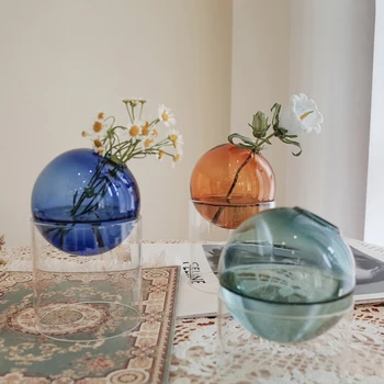 Camera de zi de Decorare Vaza de Sticla Acasă Decore Vaze pentru Flori Moderne Nordic Sferice Hidroponice Masă Vaze Transparente