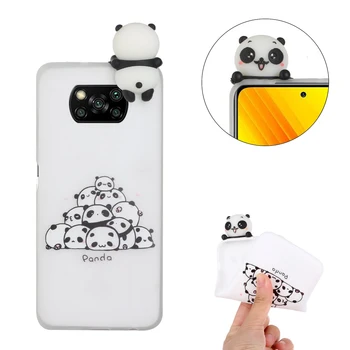 Capa POCO X3 Pro M3 Caz pentru Funda Xiaomi POCO X3 NFC M3 Caz Drăguț 3D DIY Unicorn Panda Pisică Câine Silicon Moale Capacul Telefonului Femei