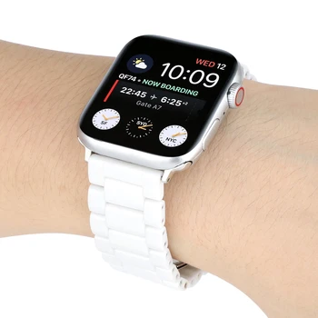 Ceramica Watchband pentru Apple Watch band 44mm 42mm Ceasul Inteligent Link-ul de Curea Bratara Ceramica curea pentru iWatch Seria 6 5 4 40mm 38mm