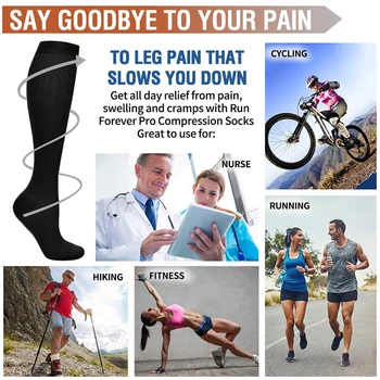 Ciorapii medicinali pentru Femei și Bărbați de Relief Dureri de Picior a Preveni Vene Varicoase se Potrivesc Edem Picior Pacienți,se Potrivesc de Atletism, Alergare, Fitness