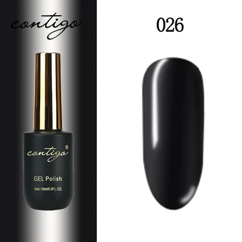CONTIGO Nails Art Negru Gel Polish Set 15ml de Lungă Durată Gel Lacuri pentru Unghii Kit de Culoare Rece uv Gellak Manichiura Desgin Email