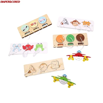 Copiii Ocupat Bord Accesorii din Lemn DIY Jucărie Materiale Montessori Educația Timpurie Activitate Copilul Jucării Pentru Învățarea Competențelor de Bază