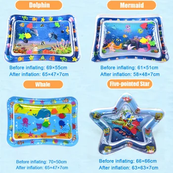 Copil de vara Playmats Gonflabile Apă Covoraș de Joacă pentru Educația Timpurie a Copiilor Jucării Viața Marină Covor Pernă de Siguranță Gheață Mat Cadouri