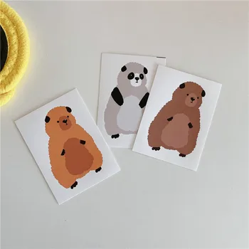 Coreeană Uri de Desene animate Ursul Panda Drăguț Autocolante Animale IPad, Telefon Mobil Kawaii Papetărie Diy Autocolante Decorative Estetice 3sheets