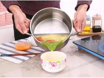 Creative Anti-deversare de Silicon anti-Alunecare Pe Toarnă Supa Pâlnie de Scurgere pentru Vase Tigăi, vase și Borcane de Bucătărie Gadget Instrument