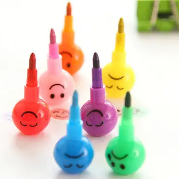 Creioane Colorate Creative Zahăr Haws Acoperite De Desene Animate Graffiti Pen Papetarie Cadouri Pentru Copii Creion Creion De Ceară