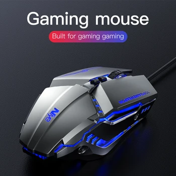 Cu fir Mouse de Gaming 7 Butonul 3200 DPI USB Mut Mouse de Calculator Gamer Ergonomic Silent Mouse-ul Cu o culoare de Fundal Pentru PC, Laptop