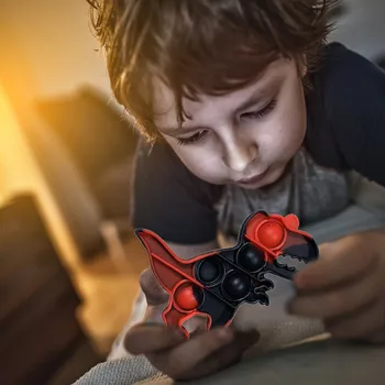 Curcubeu Dinozaur Popping Jucării Silicon Joc Pentru a Calma Anxietate Stres Jucării de Culoare Dinozaur pentru Copii Senzoriale de Cunoaștere Jucărie