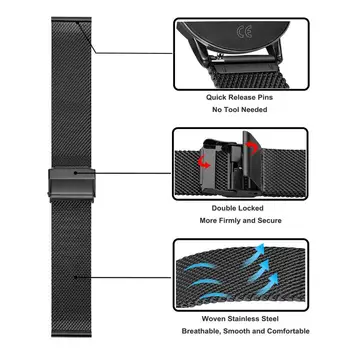 Curea Din Otel Inoxidabil Pentru Fitbit-Versa 3/Sens Smart Watch Band Brățară De Metal Pentru Fitbit-Versa 2 1 Lite Bratara Correa Curele