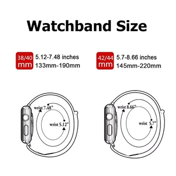 Curea Pentru Apple Watch band 44mm 40mm 42mm 38mm Smartwatch Curea Curea Sport din Nailon Bucla curea Bratara iWatch Seria 3 4 5 6 SE