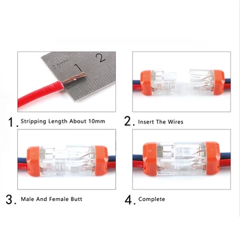 Cutie Mini Rapid Sârmă Conector Universal Compact de Andocare tip de Cabluri Electrice cu Conectori Push-in Conductor Terminal Block