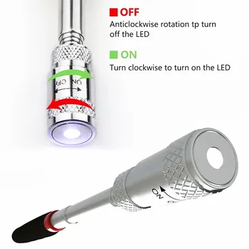 D5 Mini LED Magnet Lumina Telescopic Magnetic Ridica Lanterna Torch Lampă Pentru Ridicarea Șurubelniță Piuliță Și Șurub Unelte de Mână