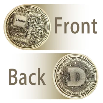 De aur/Argint Placat cu Dogecoin Drăguț Câine Model Monede Comemorative Moneda Digitală Suvenir de Colectie Cadouri decor acasă