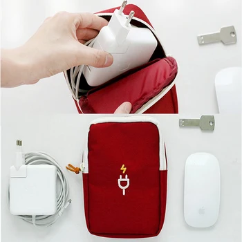De Călătorie portabil Bag Cablul Power Bank Husa Digitală Cablu USB Gadget Organizator Încărcător Fire Sac de Depozitare