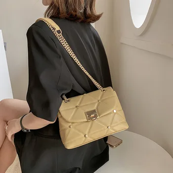 De înaltă calitate elegant romb lanț de umăr, sac de sex Feminin 2021 noua moda nit femei designer de messenger geanta Tote geantă de călătorie