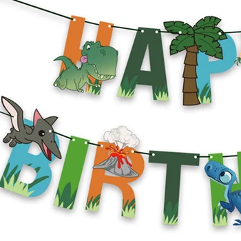 Dinozaur Decoratiuni Partid Dragon Baloane Set de Hârtie Ghirlanda pentru Dino Junglă Petrecerea de Ziua Decor Consumabile Copii Favoruri