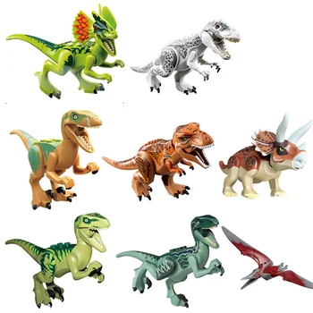 Dinozaur Jurassic Park Lume Indominus Rex Blocuri Dinozauri Tyrannosaurus Rex Modele Bloc Jucarii Copii Creator Animale
