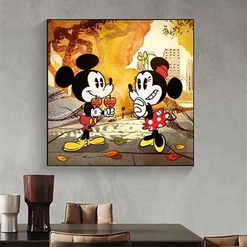 Disney Moderne de Desene animate Minnie benzi Desenate cu Donald Duck Mickey Panza Pictura de Postere și de Imprimare Arta de Perete Imaginile pentru Camera de zi