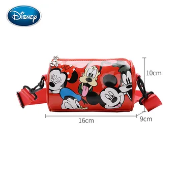 Disney PU Minnie desene animate pentru copii sac nou unul-umăr mic tub sac de drăguț Mickey mouse părinte-copil geanta fata messenger bag