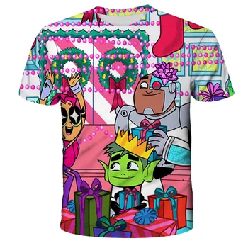 DLF 2-16Y 2020 Vara Haine Copii Teen Titans Go Tricou Baieti Maneca Scurta tricou Fetita Casual Amuzant Tee Hip Hop Topuri