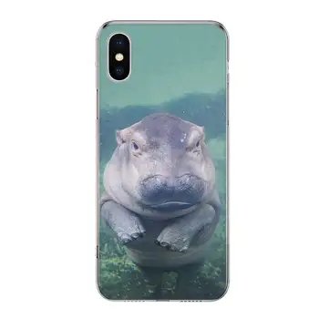 Drăguț animale desene animate hipopotam Telefon Caz pentru Apple iphone 11 12 Mini Pro XR X Xs Max 7 8 6 6s Plus 7G 6G 5G 5S 5 SE + a Personaliza Cove