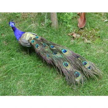 Fals, Artificial Păun Păsări Cu Pene Realist Gradina Decor Acasă Ornament