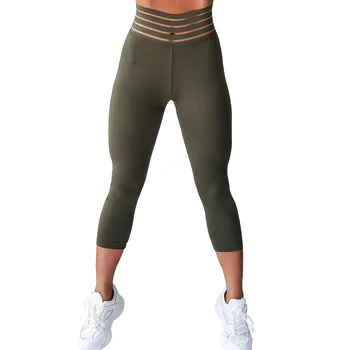 Femei Elasticitatea Yoga Pantaloni cu Talie Înaltă sală de Gimnastică Antrenament Jambiere Burta de Control de Fitness Rulează Sport, Jambiere Pantaloni Trunchiate