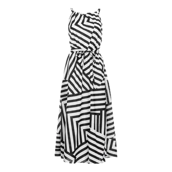 Femei Rochie de Vara Model Zebra O de Gât Rochie Midi Boem Plaja Rochii Lungi 2021 Neregulate Femei fără Mâneci Vestidos #t3p