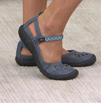 Femei Sandale Casual, De Culoare Solidă Apartamente Gol Rotund Toe Slip-On Pantofi De Vara Sandalias Chaussure Femme Pantofi Pentru Femei 2021