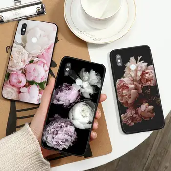 Flori de Bujori Roz Bujor Telefon de lux Cazul shell Pentru Xiaomi Redmi note 7 8 9 t k30 max3 9 s 10 pro lite