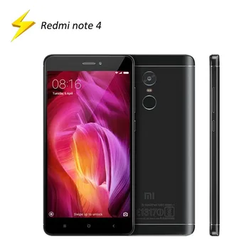Folosit Xiaomi Redmi Note4 Smartphone 32GB/64GB de 13MP Camera din Spate de Amprente 5.5 inch Ecran 4100mAh Baterie 1080x1920 Celulares