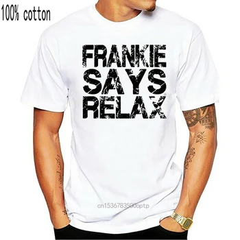Frankie Spune Relaxați-vă în Dificultate Logo MENS T Shirt Ziua Retro Rochie Fancy ' 80 Slim Fit Tee Tricou