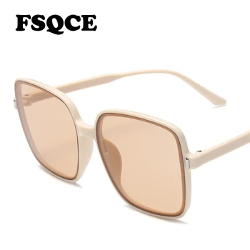 FSQCE Supradimensionat ochelari de Soare Patrati Femei Vintage Brand Mare Cadru Doamnelor Ochelari de Soare Moda Gradient de sex Feminin de Ochelari de Oculos UV400