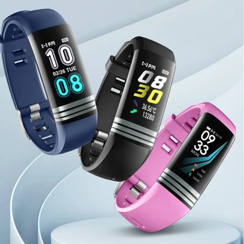 G26t 0.96 Tft Culoare Ecran Termometru Smartwatch 2020 Rezistent La Apa Temperatura Corpului Brățară Inteligent Bluetooth Ceas Inteligent