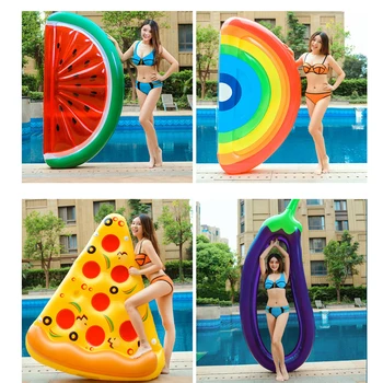 Gonflabile Înot Inel Gigant Curcubeu Pizza Banana Piscină, Lounge, Piscina Pentru Adulti Float Saltea Colac Pluta Înot, Piscină Cu Apă Jucarii