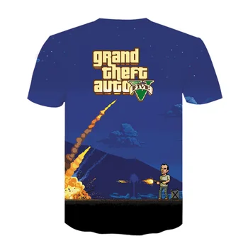 Grand Theft Auto Joc GTA 5 Băieți haine de Vară 3D Tricouri Cool pentru Copii Tricou plin de culoare de Imprimare T-shirt Tee Amuzant 2021 Noi