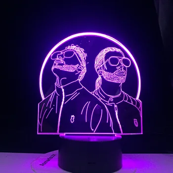Grup de Rap francez PNL 3d Lumina de Noapte Led-uri de Culoare Schimbare Noaptea lampa de Iluminat pentru Fanii Surpriza Cadouri Dropship Servicii Rapide