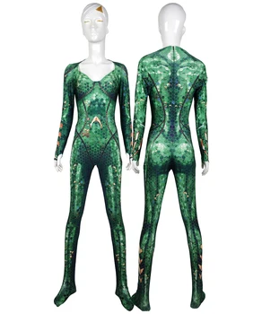 Halloween Filmul Aquaman Mera Cosplay Costum de super-Erou Arthur Curry Orin Zentai Bodysuit Costum Salopetă pentru Copii Adulti