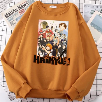 Hanorac Anime Haikyuu Tricou Imprimat Om De Toamna Iarna Liber Casual Moda Streetwear Maneci Lungi Gât Rotund Pulover De Hoody