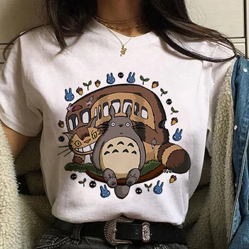 Hayao Miyazaki Spirited Away Studio Bărbați Print T-shirt Femei Harajuku Estetice Desene animate Tricou Kawaii Top Alb T Shirt Femei