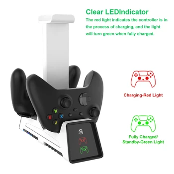 Indicator LED Dual Controller Încărcător Pentru PS5 Controler de Încărcare de Andocare Pentru PS5/PS4/Întrerupător Pro/Xbox One Gamepad Suport pentru Căști