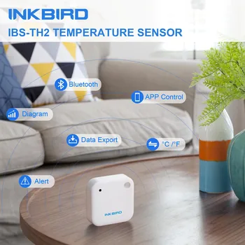 Inkbird IBS-TH2 Digital Impermeabil Bluetooth Termometru Magnetic Senzor de Temperatură Date Logger App de Control pentru Depozitarea Alimentelor