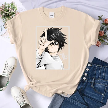 Japoneze Anime Death Note Joc De Supraviețuire T-Shirt Îmbrăcăminte De Brand De Moda De Vară Oversize T-Shirt, O-Neck Casual Femei T Shirt