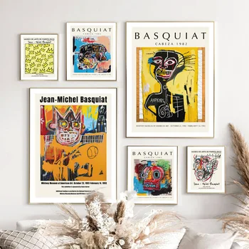 Jean-Michel Basquiat Culoare Bloc Abstracte De Arta De Perete Panza Pictura Nordică Postere Si Printuri Poze De Perete Pentru Living Decorul Camerei
