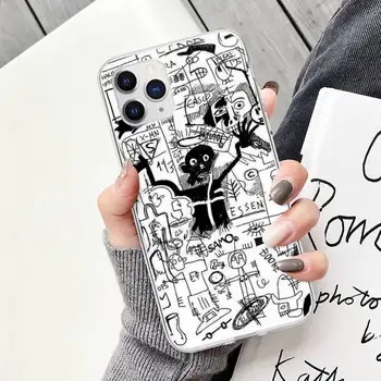 Jean-Michel Basquiat Transparent Telefon Mobil Caz Acoperire Pentru Samsung Galaxy A51 A71 S20 S10e S7 S8 S9 S10 Plus J5 2016
